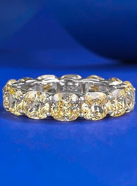 慕景珠宝S925银肥方mm黄钻排钻