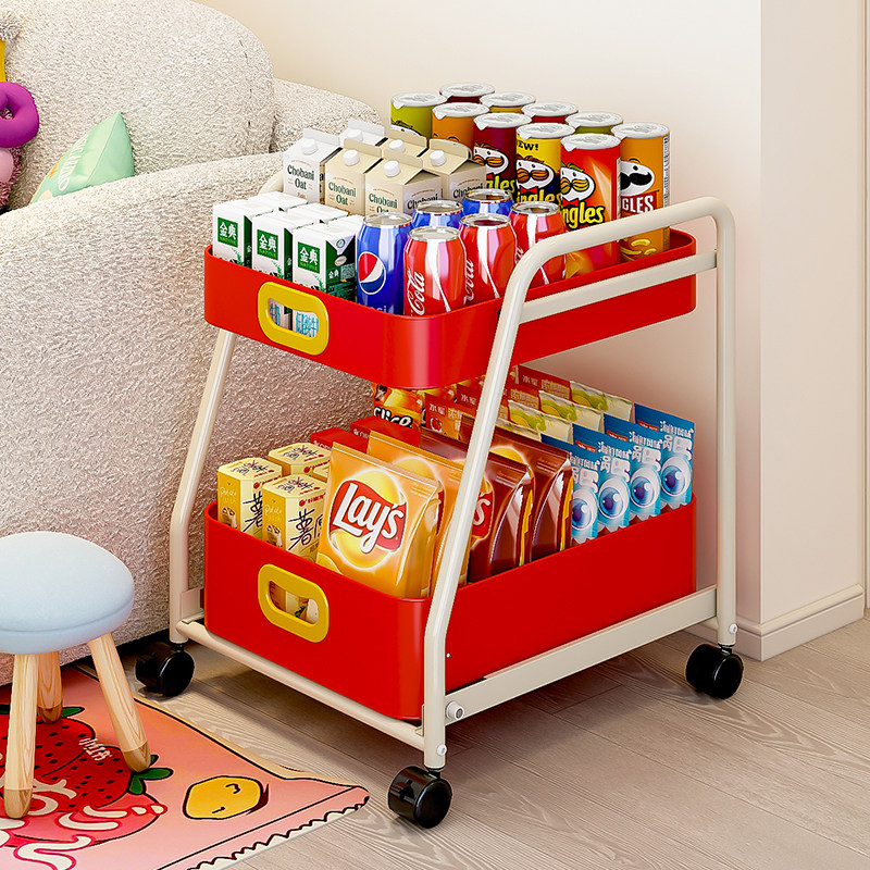 弗林斯多巴胺零食置物架小推车移动家用客厅高颜值水果落地收纳架,收纳整理,整理架/置物架/收纳架,淘宝优惠券,粉丝福利购,淘宝优惠卷