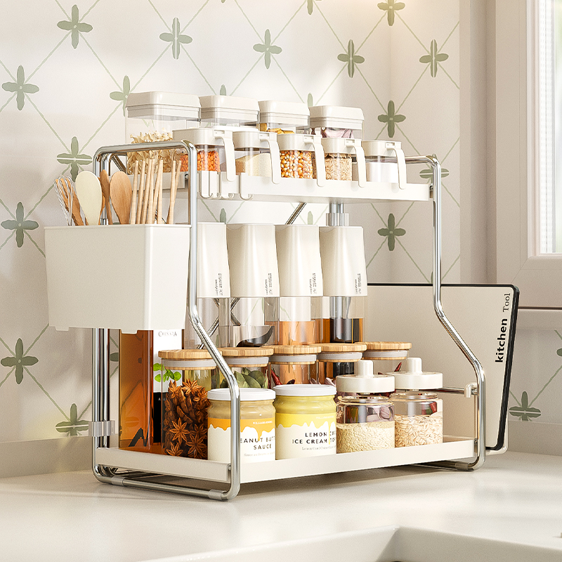 弗林斯厨房调料置物架台面放调味品罐酱油糖醋盐多功能收纳架子