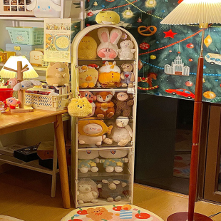 娃娃收纳桶公仔毛绒玩具收纳透明展示柜装 布娃娃大容量儿童整理筐