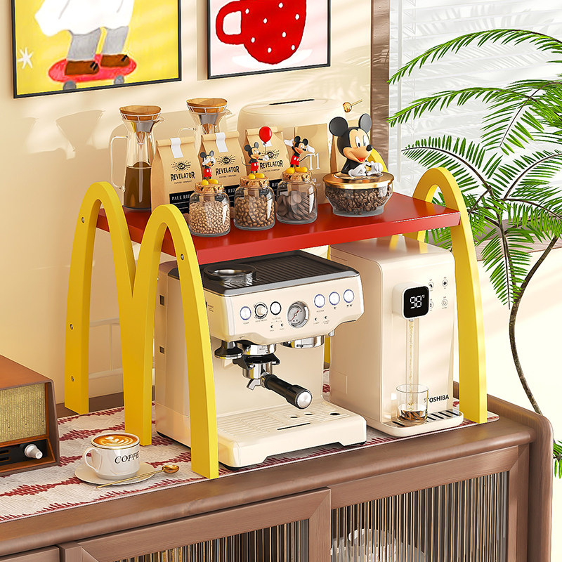 弗林斯咖啡机置物架餐边柜咖啡角布置微波炉分层摆放台桌面收纳架,家庭/个人清洁工具,杯架,淘宝优惠券,粉丝福利购,淘宝优惠卷