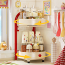 弗林斯多巴胺旋转调料置物架厨房多功能台面转角调味品多层收纳架