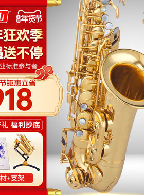 泰山中音萨克斯乐器TSAS-875一体拉伸专业成人演奏儿童初学降e调