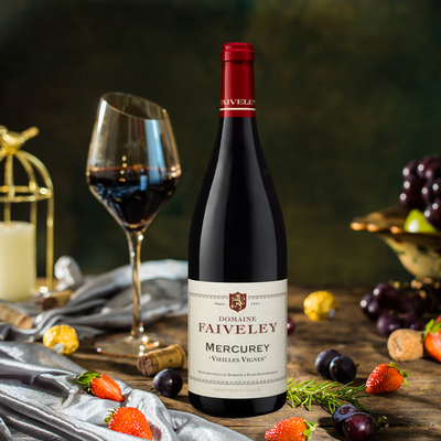 法国勃艮第黑皮诺干红原瓶进口法维莱(美格利老树)红葡萄酒750ml