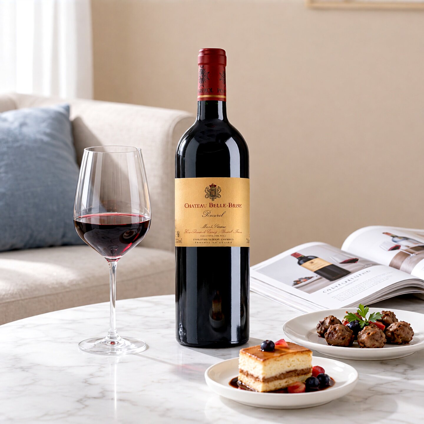 法国村庄级干红酒Chateau Belle-Brise宝碧斯庄园红葡萄酒 2006年