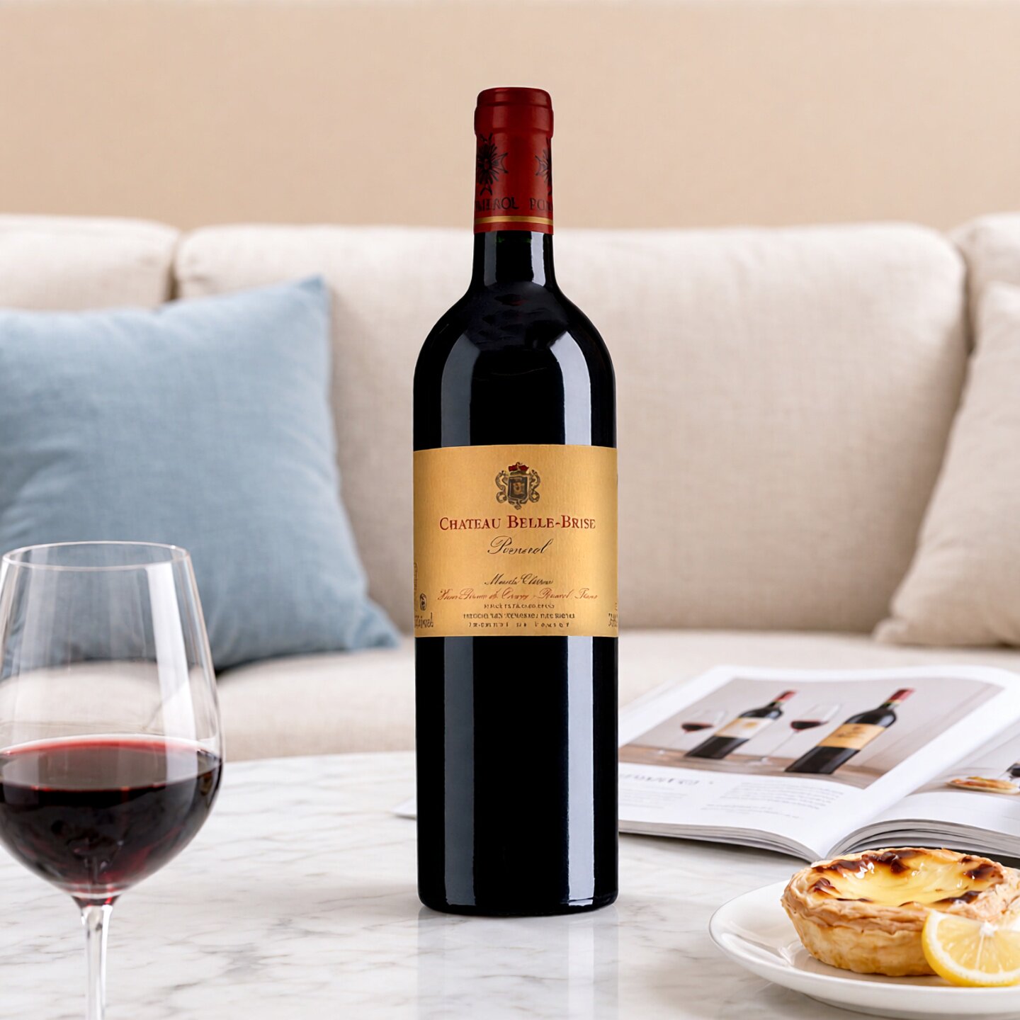 法国村庄级干红酒Chateau Belle-Brise宝碧斯庄园红葡萄酒 2004年