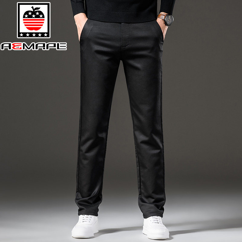 休闲裤男款宽松直筒男裤高端长裤子男裤2023年新款中年商务西裤