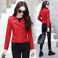 Bang Bao Pink Mary 2019 Thu và Đông Mới Gubeisha Đài Loan Áo khoác nữ thời trang thương hiệu thời trang ngắn - Quần áo da áo khoác da zara
