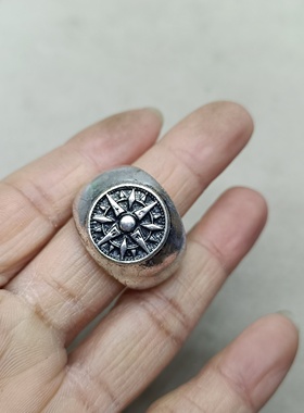 B12 满29元包邮  男士复古戒指 大号