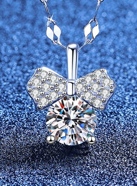 原创设计纯银莫桑钻吊坠项链