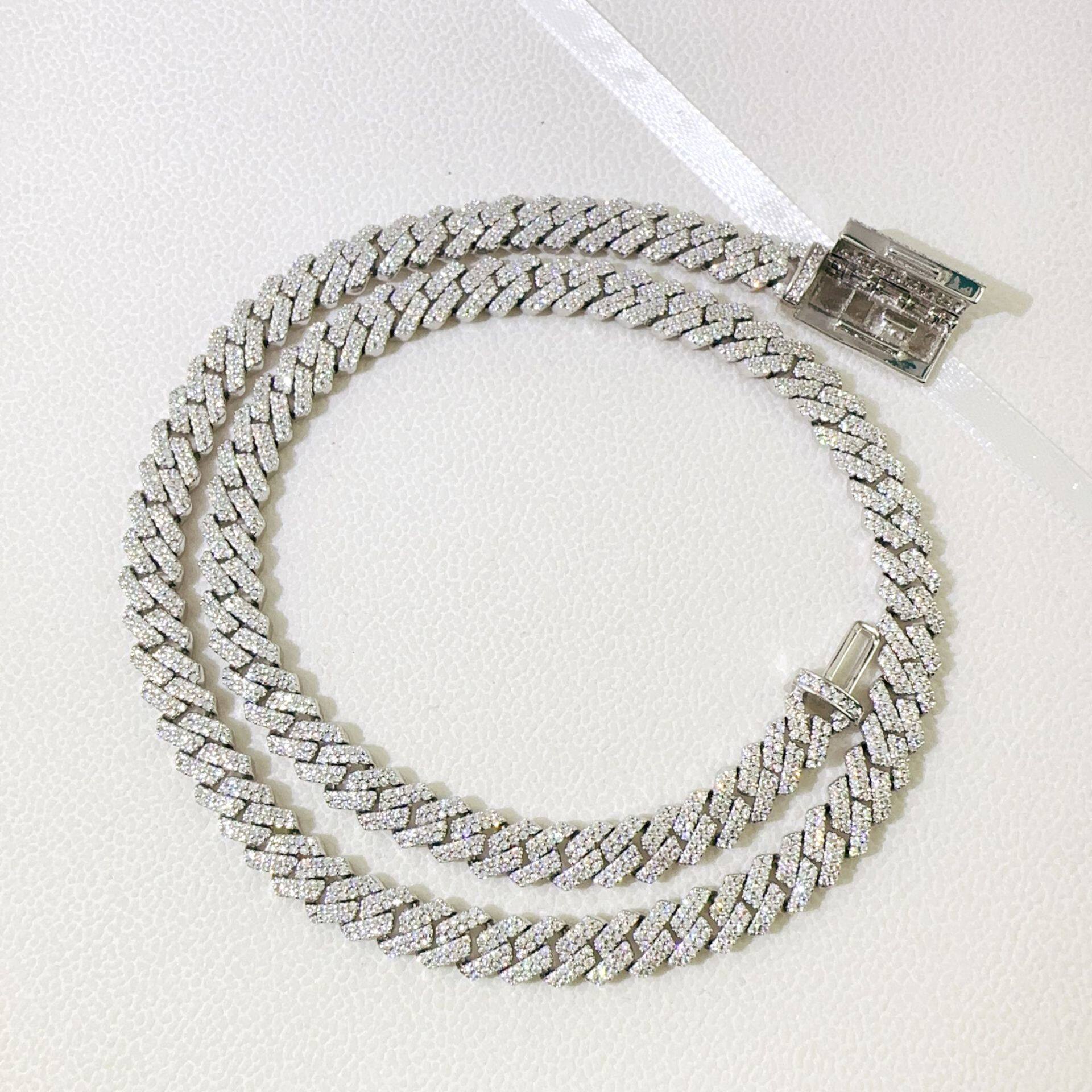 ICEBLING8MM纯银莫桑古巴链