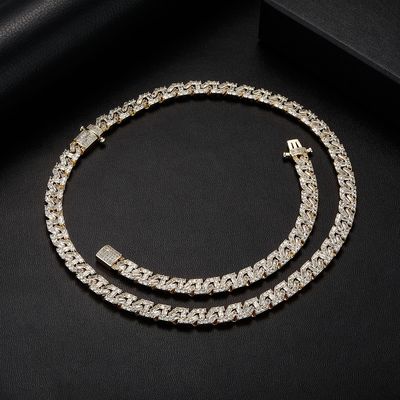 9MM日字形小众设计满钻古巴项链