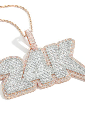 ICE BLING 嘻哈数字英文字母大吊坠定制 说唱HIPHOP街头时尚潮流
