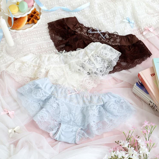 性感少女士蕾丝低腰内裤 三角裤 薄456 Magli优丽娜娜裙式 Risa