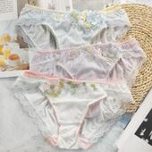 少女士内裤 蕾丝边透气875 日本Risa Magli三角裤 内裤 29秒杀