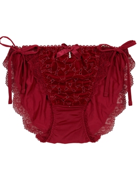 日本Risa Magli优丽娜娜低腰三角裤少女士性感系带内裤透气红513