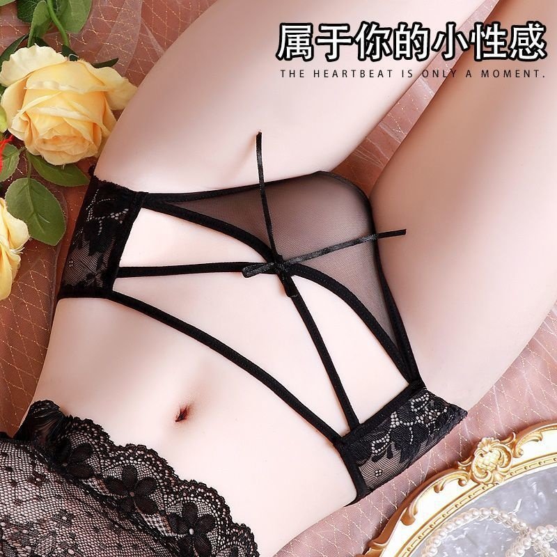 2026新款蕾丝内裤女性感镂空网纱透明纯欲风黑色交叉绑带女三角裤,女士内衣/男士内衣/家居服,女三角裤,淘宝优惠券,粉丝福利购,淘宝优惠卷