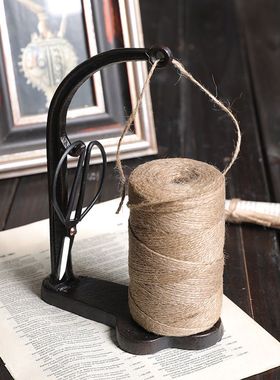 复古怀旧铸铁绕绳器摆件 欧美式zakka线轴花园装饰品橱窗陈列道具