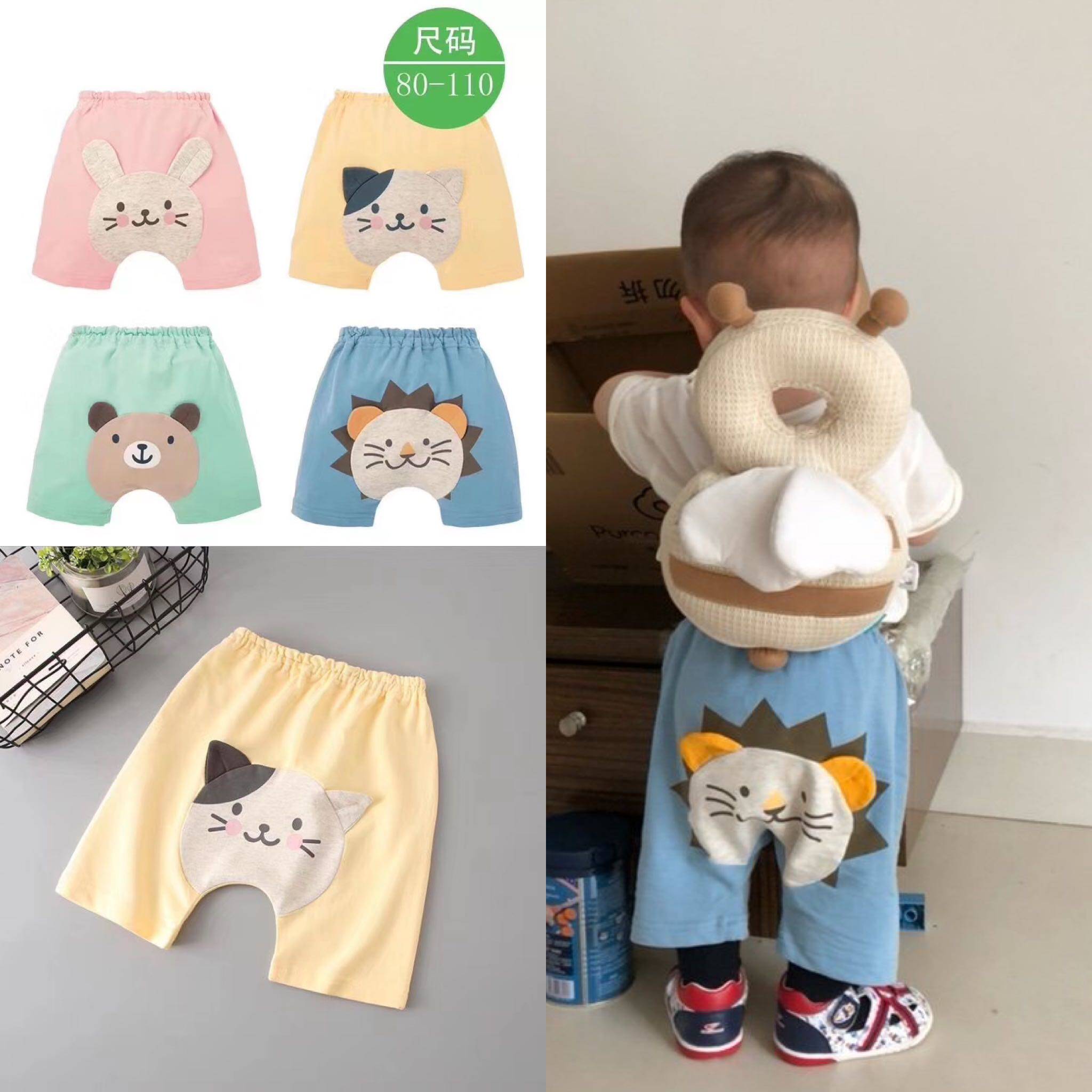 日单童装裤子夏季男女宝宝大pp裤90-110码童裤纯棉中裤