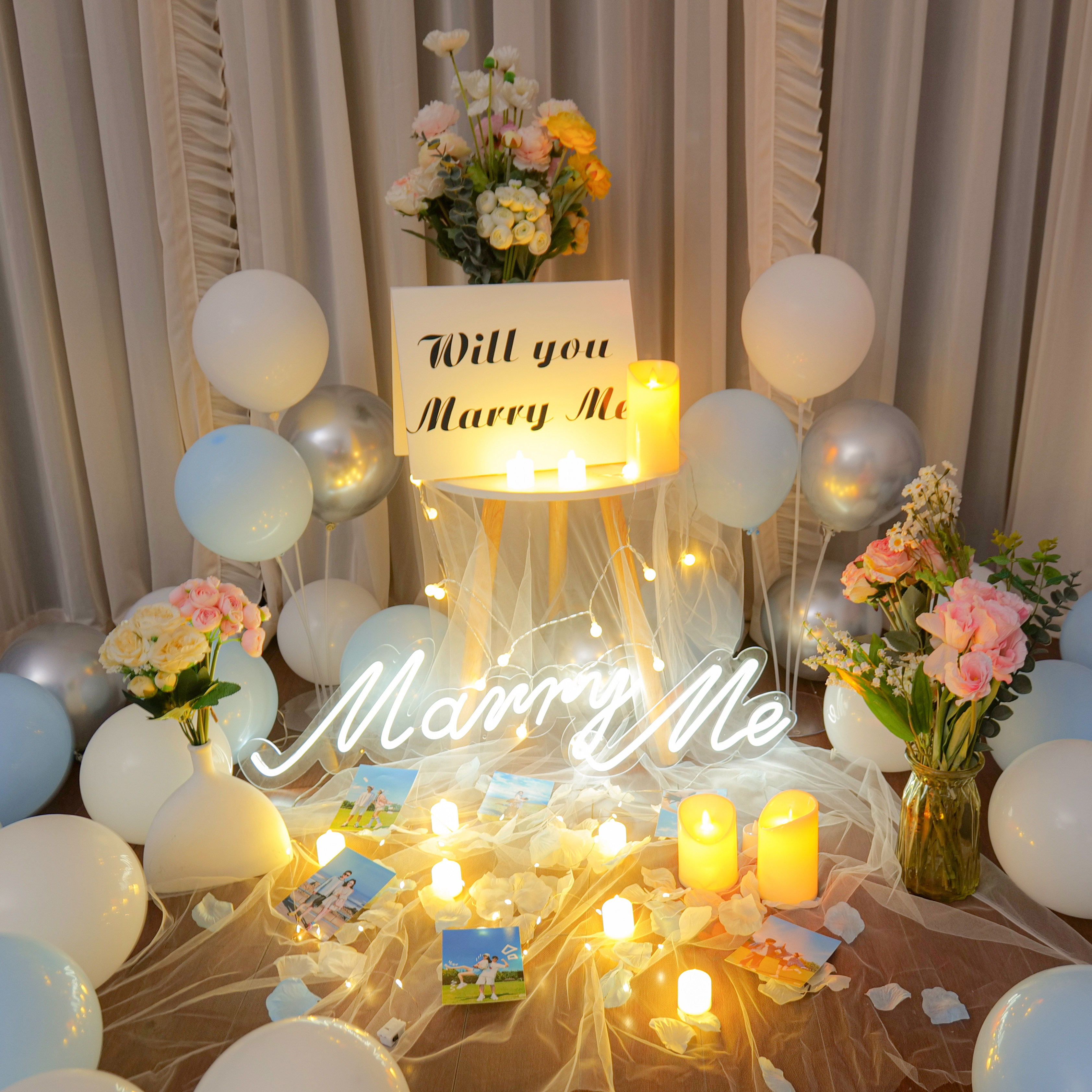 【梦纱夜】网红求婚布置室内高级氛围感表白神器道具室内浪漫创意