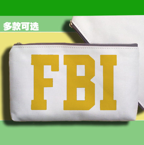 fbi美国联邦调查局符号标志logo手机包收纳袋手拿笔袋零钱帆布包