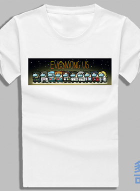 EVA福音战士AmongUs太空狼人杀夏季男女全纯棉上衣服短袖T恤衫