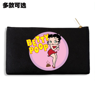 贝蒂娃娃大眼妹Betty文具盒帆布手拿包零钱化妆手机包收纳袋子