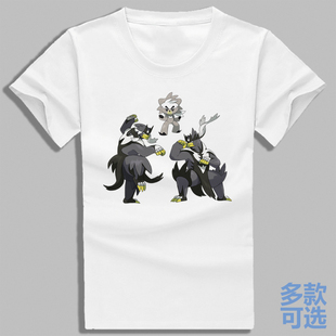 宝可梦剑盾熊徒弟武道熊师蕾冠王全纯棉半短袖t恤衫上衣服