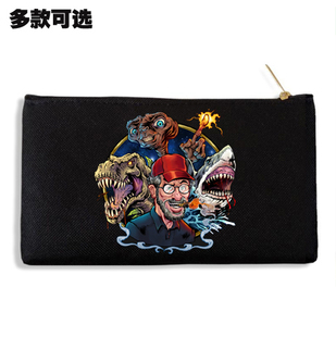 白鲨史蒂文斯皮尔伯格et外星人帆布手拿包零钱包手机包收纳袋子