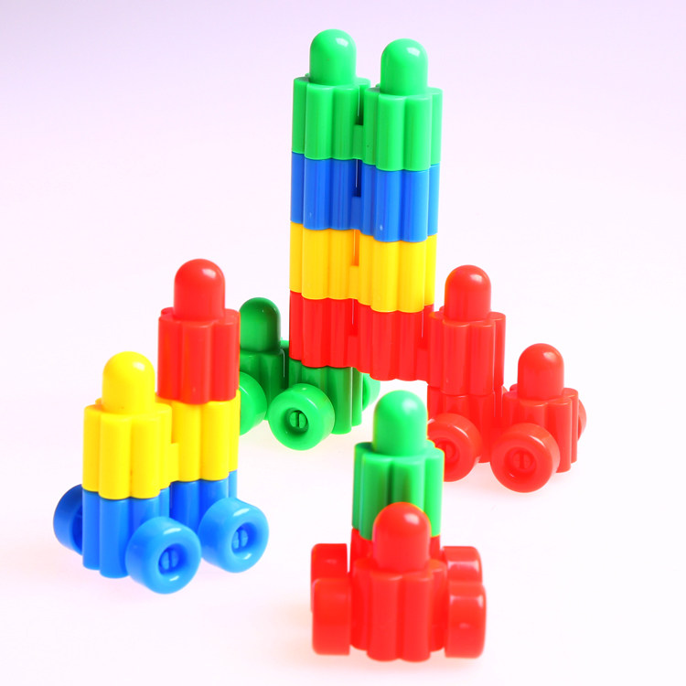 大颗粒娃娃城小车积木儿童拼装车幼儿园宝宝早教益智塑料拼插玩具,玩具/童车/益智/积木/模型,普通塑料积木,淘宝优惠券,粉丝福利购,淘宝优惠卷