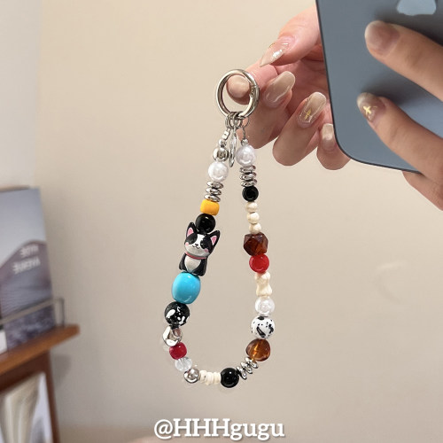 HHHgugu手机链条学生ins卡通可爱猫咪ccd短挂绳包包手机链钥匙扣