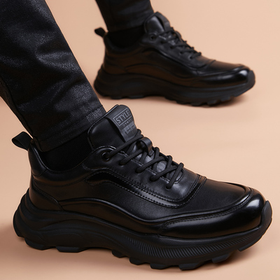 头层牛皮男鞋2025新款商务休闲鞋