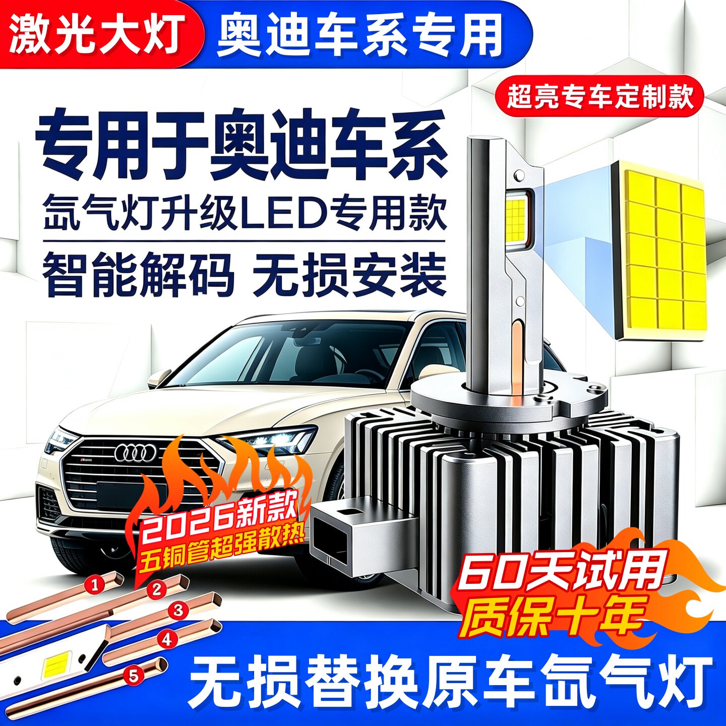奥迪A4L A5 A6L A3汽车灯泡