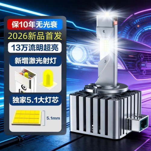 奈斯超亮激光直射LED大灯泡