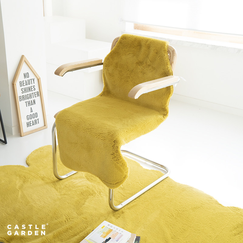 CASTLE GARDEN古堡花园推荐环保复合仿皮草不规则多用毯垫毛绒毯