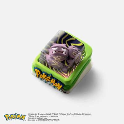 Dwarf Factory Pokemon Weezing双弹瓦斯宝可梦口袋妖怪客制键帽