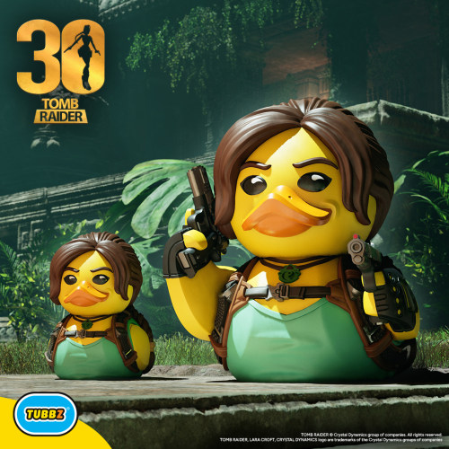 Tubbz Tomb Raider Lara Croft古墓丽影周年纪念版小黄鸭手办公仔