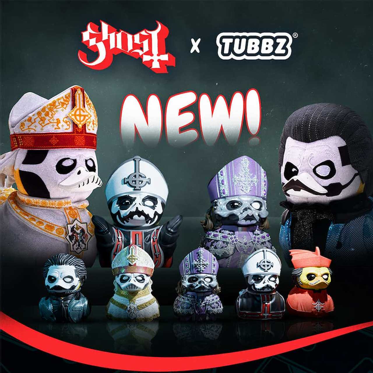 Tubbz Ghost B.C.哥特重金属古幽灵摇滚乐团 小黄鸭卡通手办公仔1