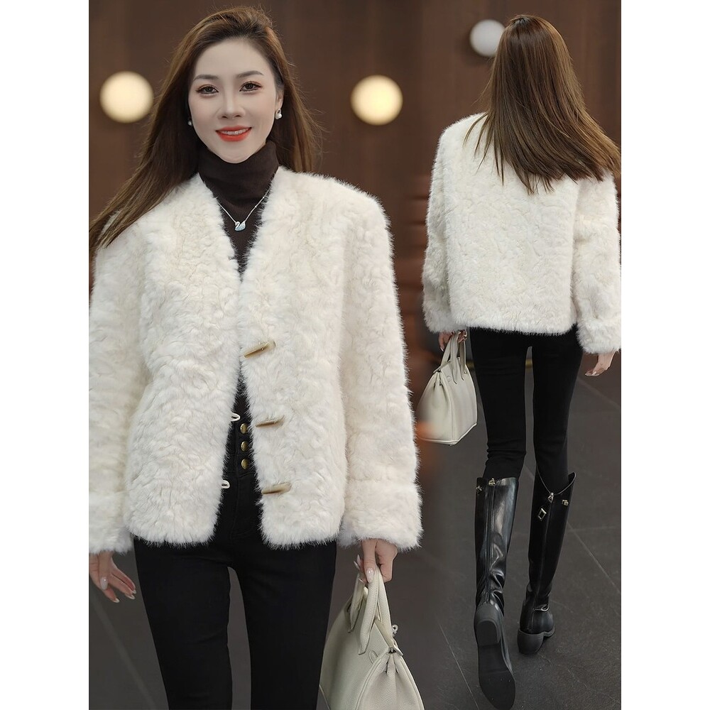 巨好看的水貂毛绒外套女2026新款秋冬装外贸小资皮毛一体披肩大衣