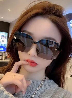 时尚偏光太阳镜女爱玛橘色网红遮阳墨镜男女大框防紫外线开车眼a5