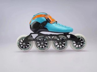 儿童成人通用高端炭纤竞速鞋 比赛刷街大轮鞋 沃轮V8速滑鞋 新款 4轮