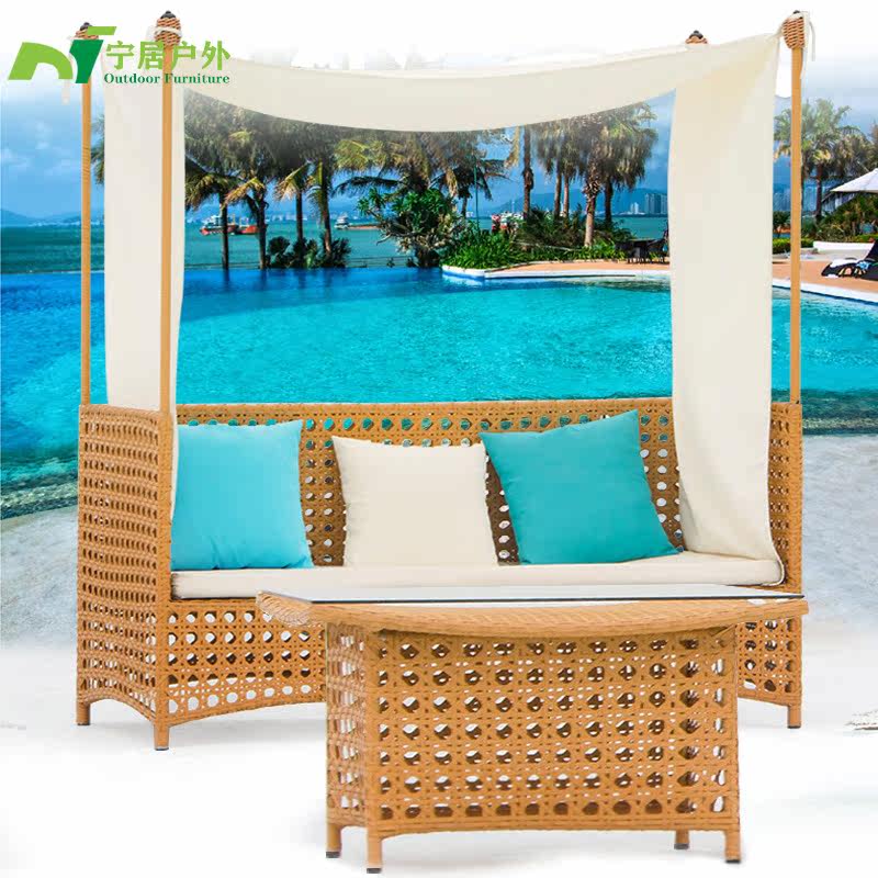 outdoors Rattan bed decorate Rattan bed sofa Terrace sofa Lying in bed sunshade children Photography furniturein the Residential furniture , Outdoor/Patio furniture , Outdoor bed , Lying in bed  category - from Buy2taobao.com to provide professional Taobao agent buy service