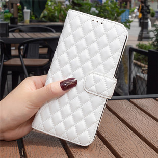 小香风送挂绳 M53翻盖F23保护套M236B仿皮M336B手机壳M536B菱形E236B浮雕DS纯色商务女款 适用于三星M23 M33