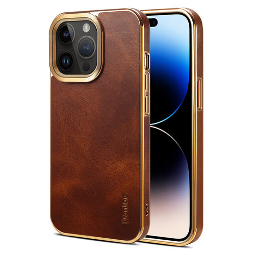 适用于iPhone苹果17真皮16电镀15头层14牛皮13油蜡皮12手机壳Pro保护套MAX轻奢Plus复古Air高级感送钢化膜