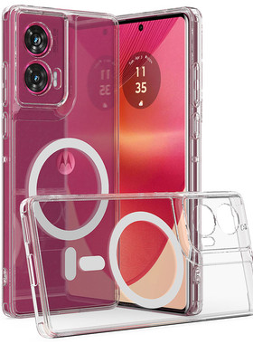摩托罗拉Edge 50亚克力X50透明Ultra手机壳Pro保护套Fusion全包Neo软胶S50气囊防摔清水套磁吸充电MOTO