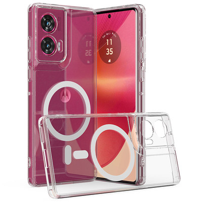 摩托罗拉Edge 50亚克力X50透明Ultra手机壳Pro保护套Fusion全包Neo软胶S50气囊防摔清水套磁吸充电MOTO