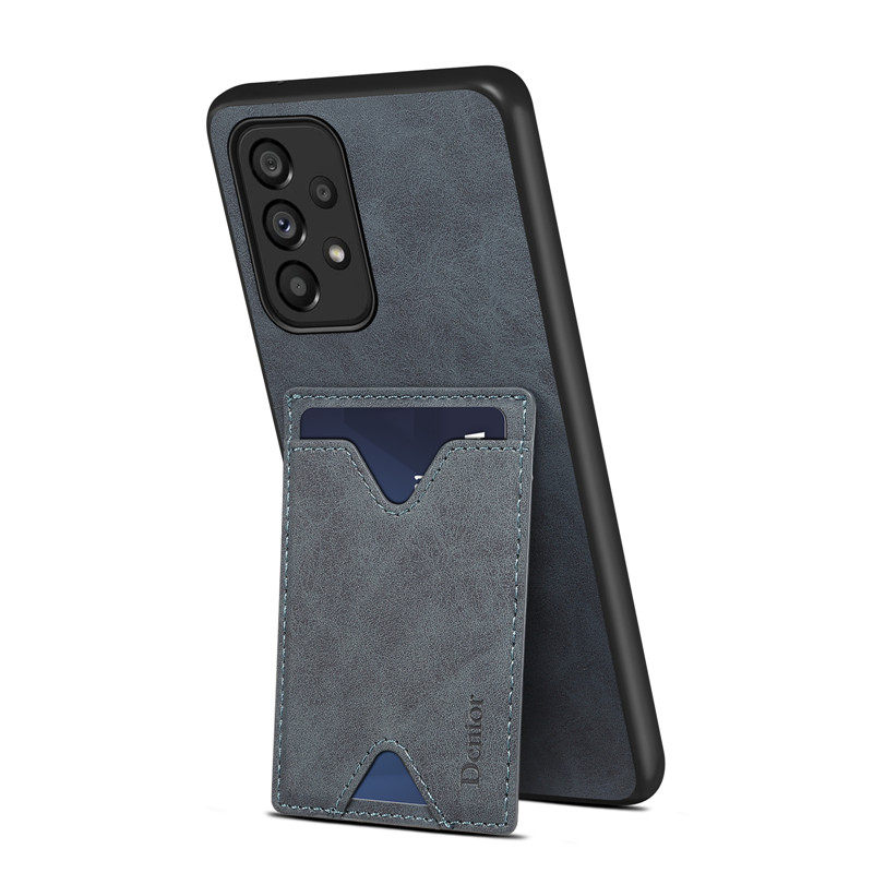 适用于三星A31/A51卡包A22/A32/A52/A52S磁吸支架A13/A23/A33/A53仿皮复古手机壳插卡槽门禁卡5G公交卡4G直播