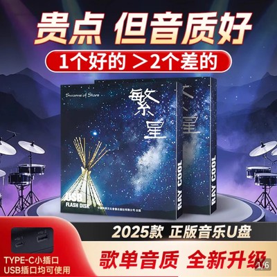 达盛车载音乐U盘正版繁星无损高音质2025新款经典怀旧老歌dj劲爆