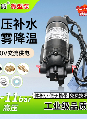 新为诚微型隔膜泵220v高压水泵大流量吸水泵HSP11070TAC抽水泵