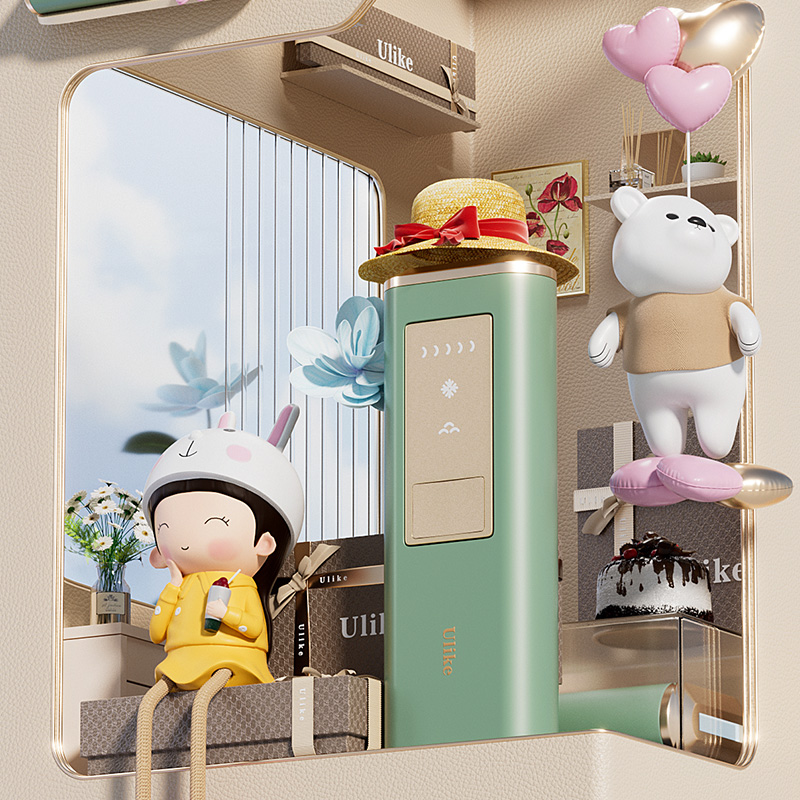 C4D脱毛仪OC电商海报banner渲染工程素材文件Octane产品KV渲染器